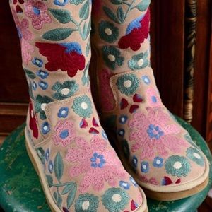 Embroidered Floral Uggs